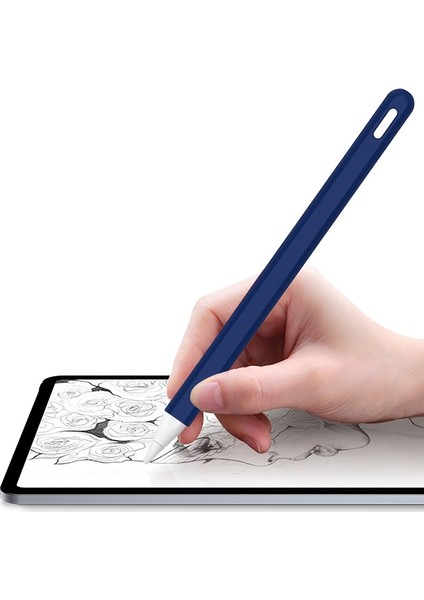 Tablet Basın Stylus Kalem Koruyucu Kapak Apple Kalem 2 Kılıfları Taşınabilir Yumuşak Silikon Kalem Kutusu Aksesuarı Beyaz (Yurt Dışından) modelleri