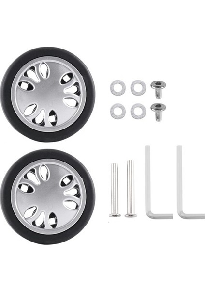 Bagaj Tekerleklerinin Değiştirilmesi 50MM x 13MM Kitleri Evrensel Çevre Dostu Pu Bagaj Onarımı 4 Çift (Yurt Dışından) modelleri