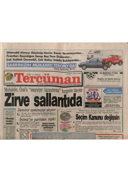Tercüman Gazetesi 30 Mart 1990 - Usaşın Satış Işlemine Iptal GZ83264