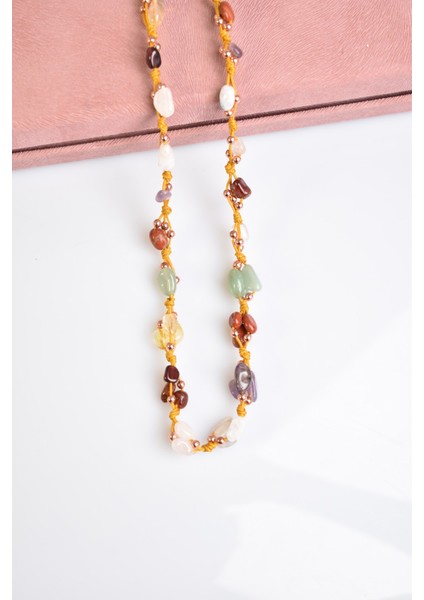 Koç Burcu Doğal Taş Makrome Kolye fiyatları