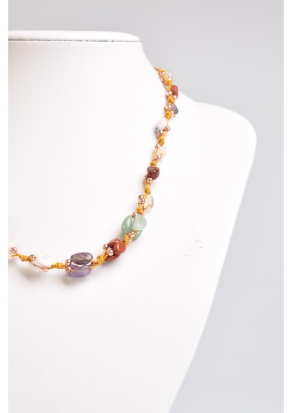 Koç Burcu Doğal Taş Makrome Kolye fırsatları