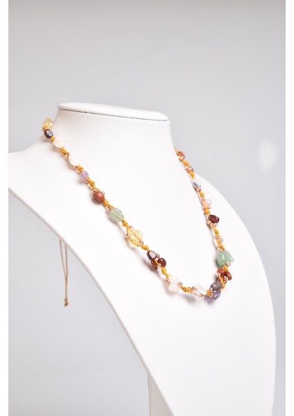 Koç Burcu Doğal Taş Makrome Kolye indirimleri