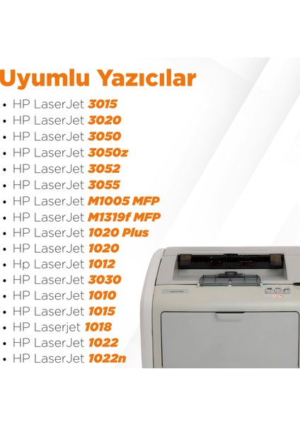 Hp 12A / Q2612A Muadil Toner 2'li Paket / 1010/1012I/1015/1018/1020/1022