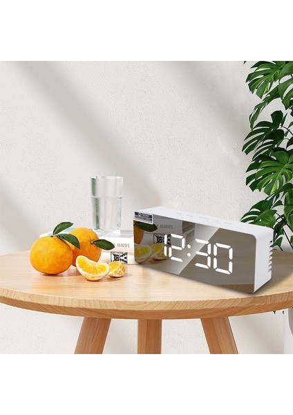 LED Dijital Çalar Saat Aynalı Erteleme Çalar Saat (Siyah) (Yurt Dışından)