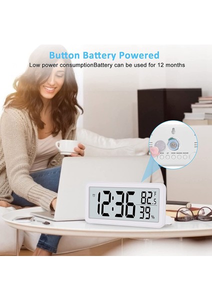 Dijital Çalar Saat, Kumandalı LCD Elektronik Saat Beyaz (Yurt Dışından) modelleri