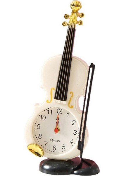 Simülasyon Keman Çalar Saat Müzik Aleti Şekli Saat, Beyaz (Yurt Dışından)