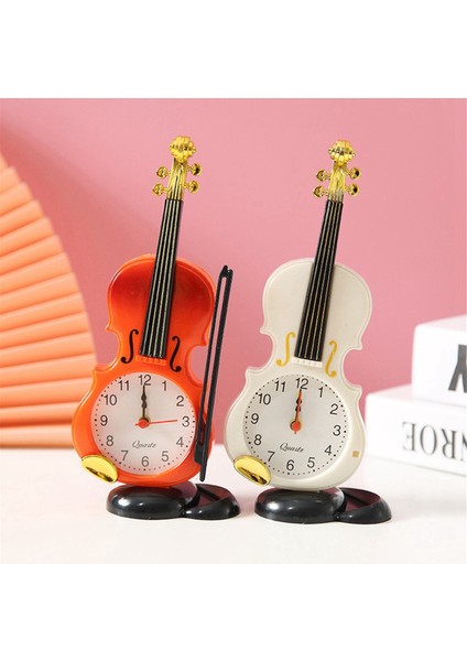 Simülasyon Keman Çalar Saat Müzik Aleti Şekli Saat, Beyaz (Yurt Dışından) fiyatları