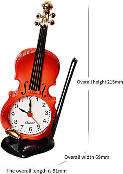 Simülasyon Keman Çalar Saat Müzik Aleti Şekli Saat, Beyaz (Yurt Dışından) modelleri