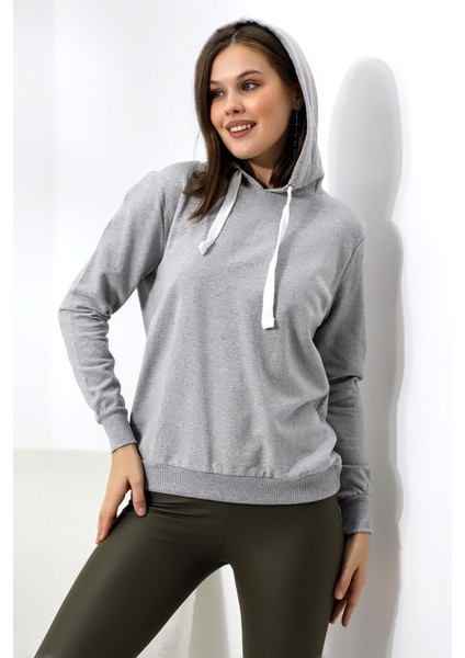 Şardonlu Kapüşonlu Sweatshirt 19491 Grimelanj modelleri