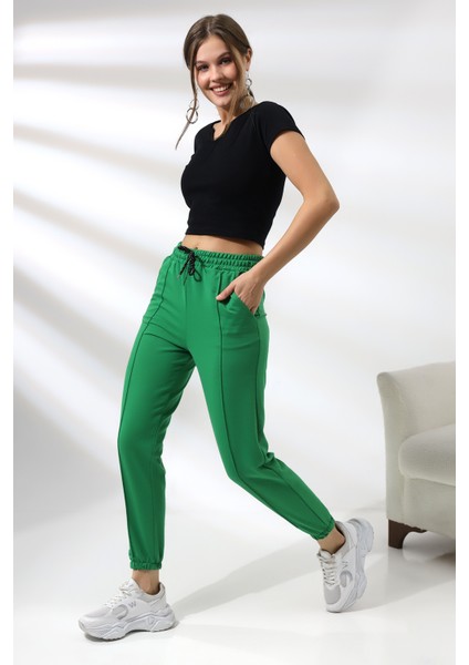 Önü Çımalı Eşofman 21302 Benetton Yeşili