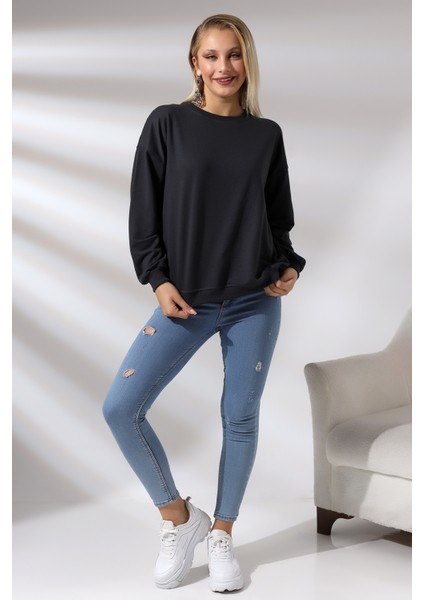 Oversize Sweatshirt 20814 Füme