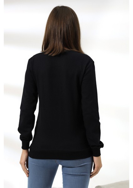 Atatürk Baskılı Sweatshirt 19159 Siyah fırsatları