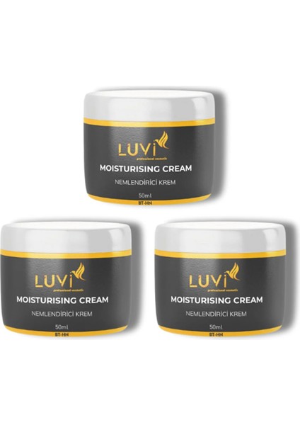 Tüm Cilt Tiplerine Uygun Yoğun Nemlendirici Bakım Kremi 3'lü Set 50 ml + 50 ml + 50 ml