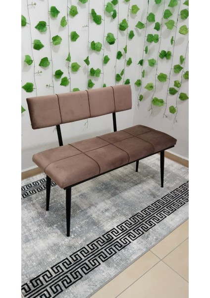 Siyah Metal Ayaklı Bench Sırtlı Mutfak Salon Antre Yatak Odası Puf Bank Oturak Takımı fiyatları