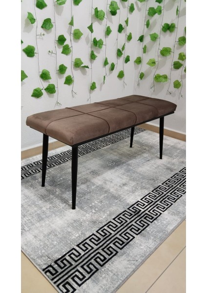 Siyah Metal Ayaklı Bench Sırtlı Mutfak Salon Antre Yatak Odası Puf Bank Oturak Takımı modelleri