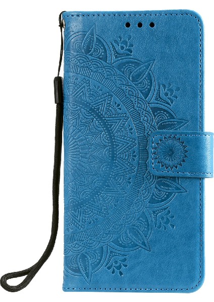 Samsung Galaxy A03S (166.5 x 75.98 x 9.14MM) Için Basılı Mandala Çiçek Cüzdan Deri Standı Çantası (Yurt Dışından)