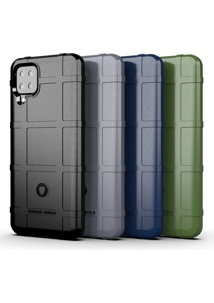 Samsung Galaxy A12-BLACK Için Sağlam Kalkan Square Grid Doku Tpu Telefon Kapağı (Yurt Dışından) fiyatları