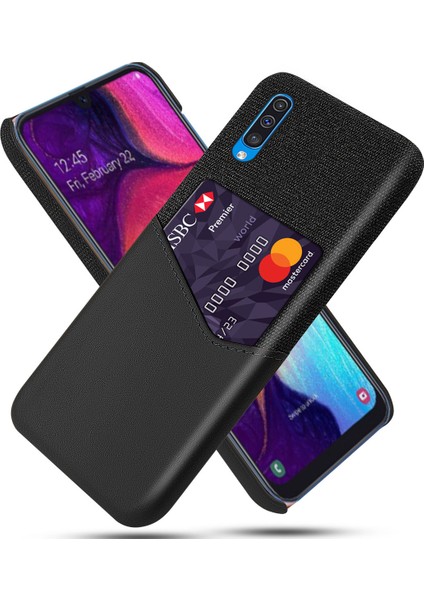 Ksq Kart Tutucu Telefon Kabuğu Pc+Pu+Samsung Galaxy A50/A50S/A30S-BLACK Için (Yurt Dışından)