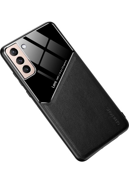 Samsung Galaxy S21 4g/5g-Black Için Yerleşik Manyetik Metal Sac Pc+Tpu Hibrid Telefon Kılıfı (Yurt Dışından)