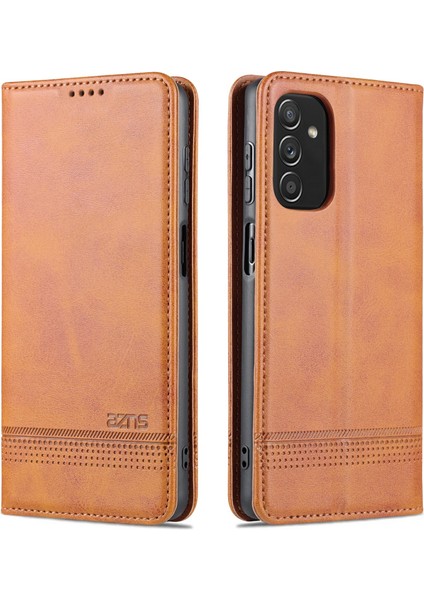 Manyetik Absorpsiyon Pu Deri Flip Kapak Stand Samsung Galaxy M52 5g-Brown Için Tam Koruma Cüzdan Telefon Kılıfı (Yurt Dışından)