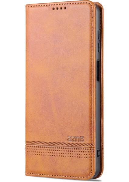 Manyetik Absorpsiyon Pu Deri Flip Kapak Stand Samsung Galaxy M52 5g-Brown Için Tam Koruma Cüzdan Telefon Kılıfı (Yurt Dışından) fiyatları