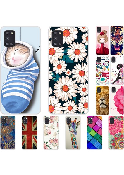 Samsung Galaxy A31-GOLD Malanda Için Desen Baskı Yumuşak Tpu Koruyucu Kılıf Telefon Kabuğu (Yurt Dışından) fiyatları