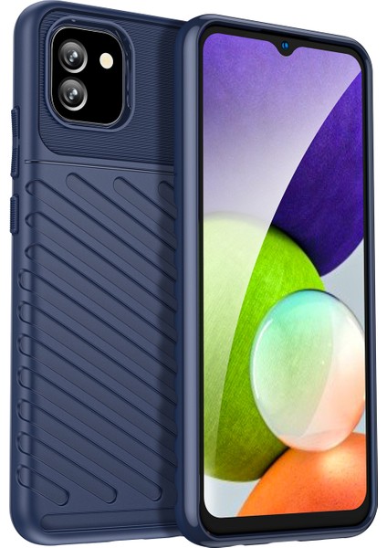 Thunder Serisi Twill Tasarım Kalınlaştırılmış Tpu Şok Geçirmez Samsung Galaxy A03 (164.2 x 75.9 x 9.1mm) Için (Yurt Dışından)