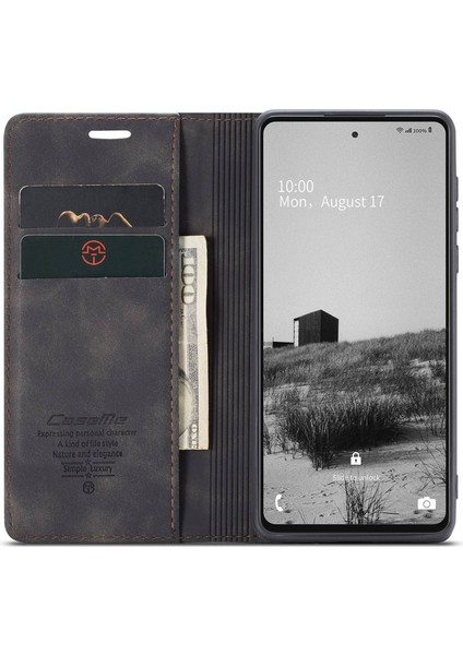 Samsung Galaxy A73 5g Için Hafif Cep Telefonu Kılıf Çantası, Otomatik Absorbed Pu Deri Cüzdan Katlanabilir Stand Telefon Kapağı Black (Yurt Dışından) fiyatları