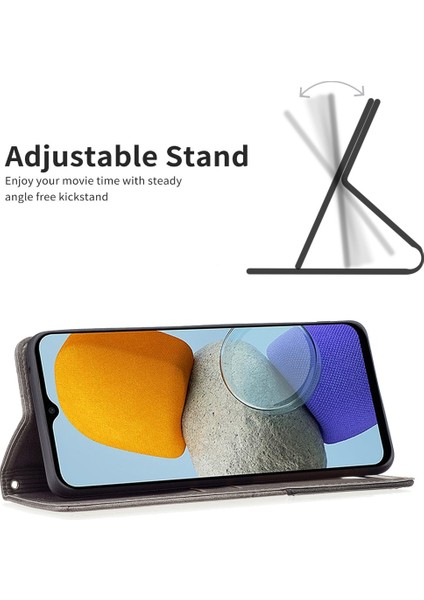 Samsung Galaxy Için M33 5g (Global Versiyon) Geometrik Basılı Cep Telefonu Koruyucusu Pu Deri Standı Kart Tutucu Greyli Manyetik Otomatik Absorfed Telefon Kabuğu (Yurt Dışından) fiyatları