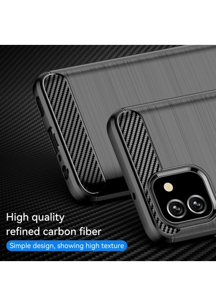 1.8mm Fırçalanmış Yüzey Tpu Kasası Ultra Şok Emme Emniyetli Hava Yastığı Karbon Fiber Doku Samsung Galaxy A03 (166.5 x 75.98 x 9.14MM) (Ab Versiyonu) -Black Için (Yurt Dışından) fiyatları