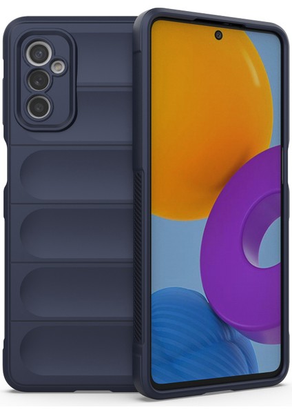 Samsung Galaxy M52 5g Tpu Şok Geçirmez Anti-Slip Telefon Kılıfı Kesin Kesim Kamera Koruma Guardian-Dark Mavi (Yurt Dışından)