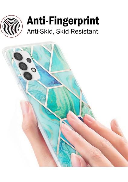 Samsung Galaxy A23 Için 4g/5g (Global Versiyon) Imd Kıvrık Yumuşak Tpu Kılıfı Çift Taraflı Elektrapan Birleştirme Mermer Desen Koruyucu Kabuk Yeşili (Yurt Dışından) fiyatları