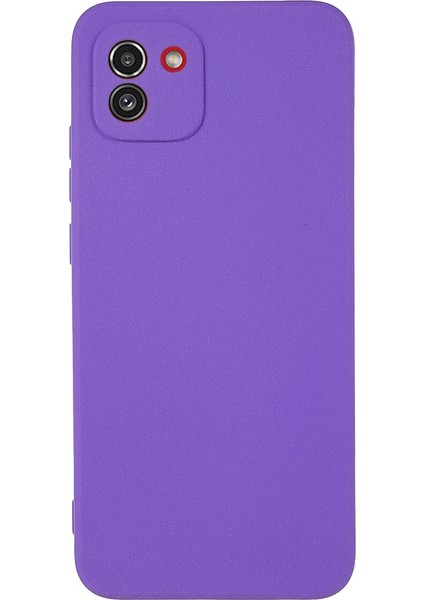 Samsung Galaxy A03 Için (164.2 x 75.9 x 9.1mm) Bırakma Geçirmez Yumuşak Tpu Telefon Kasası Çift Taraflı Mat Cep Telefonu Arka Kapak-Mor (Yurt Dışından)
