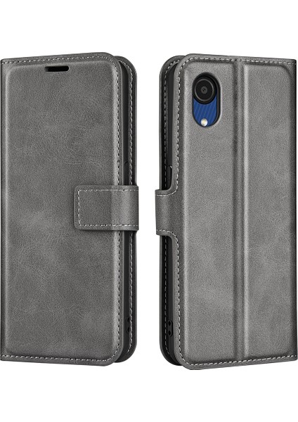 360 Derek Koruma Damla Geçirmez Manyetik Toka Cüzdan Standı Pu Deri+Tpu Iç Flip Kapak Samsung Galaxy A03 Çekirdek-Gre (Yurt Dışından)