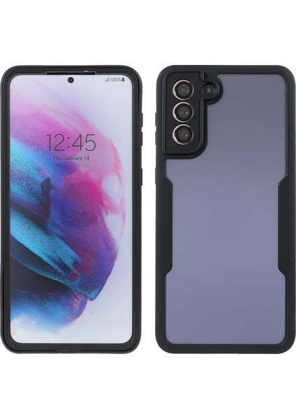 Samsung Galaxy S21 4G/5G/S30 5g-Black Için Pet Screen Koruyucusu ile Çıkarılabilir 2 Arada Damlı Akrilik+Tpu Hibrid Telefon Koruyucu Kılıf (Yurt Dışından)