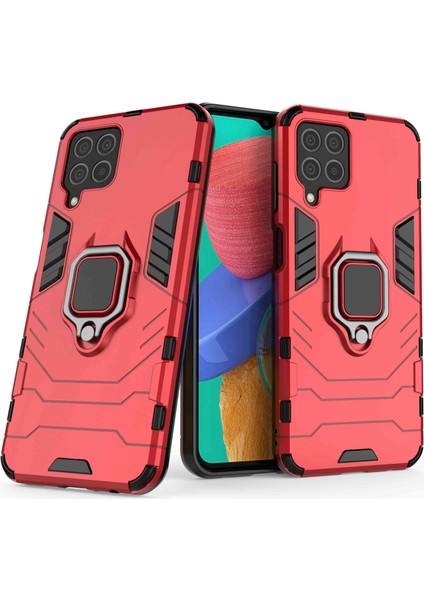 Samsung Galaxy M33 5g (Hindistan Versiyonu) Yüzük Tutucu Kickstand Koruyucu Kasa Yumuşak Tpu+Sert Pc Hibrid Telefon Kapak-Kırmızı (Yurt Dışından) fiyatları