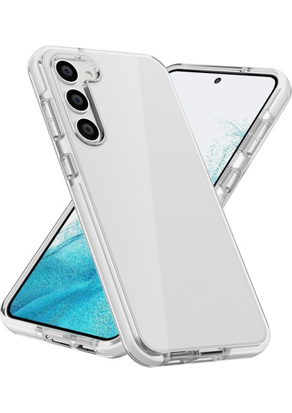Samsung Galaxy S23 Için Hibrid Yumuşak Tpu+Tpe Tampon Yastık Kapağı Iki Renk Şeffaf Şok Geçirmez Telefon Kılıf Vaka-Tasarlamalı Beyaz (Yurt Dışından) fiyatları