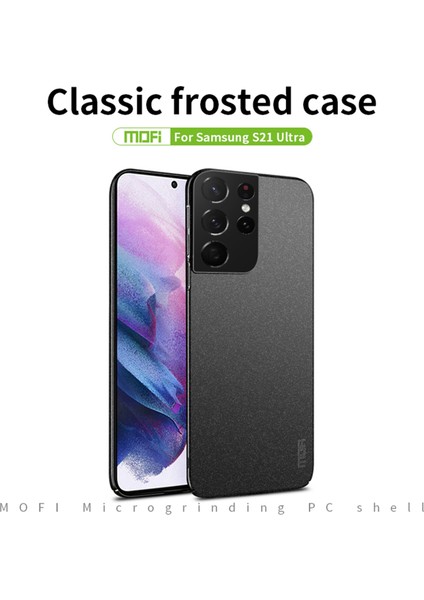 Shield Matte Serisi Damla Koruma Samsung Galaxy S21 Ultra 5g-Black Için Sabit Pc Cep Telefon Kılıfı Kapak (Yurt Dışından) fiyatları