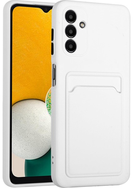 Samsung Galaxy A13 5G/A04S 4g (164.7 x 76.7 x 9.1 Mm) Kamera Lens Koruması Şok Geçirmez Tpu Kart Tutucu-Beyaz ile Kaymaz Telefon Kasası (Yurt Dışından)