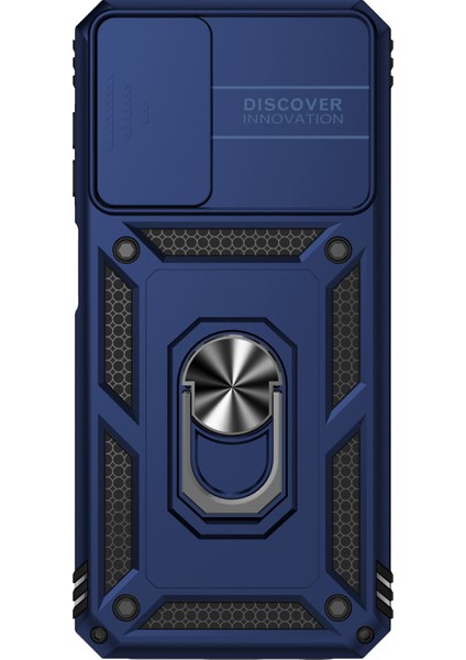 Samsung Galaxy A13 Için 4g Slayt Kamera Koruyucu Pc+Tpu Hibrid Telefon Kılıfı Metal Yüzük Kickstand-Mavi (Yurt Dışından) fiyatları
