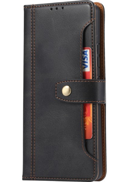 Samsung Galaxy A42 5g Için Deri Cüzdan Stand Telefon Kabuğu Destekleyici Stand-Black (Yurt Dışından)