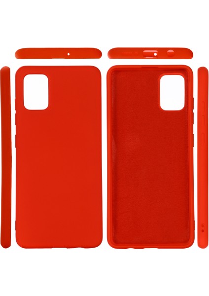 Samsung Galaxy A31-RED Için Sıvı Silikon Malzeme Telefon Kılıfı (Yurt Dışından)