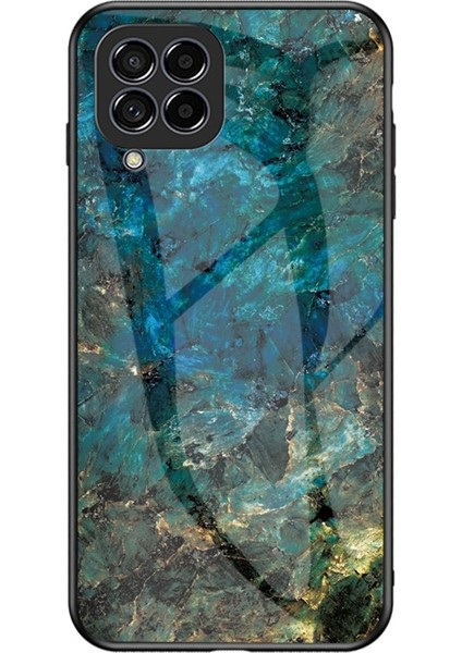 Samsung Galaxy Için M33 5g (Global Versiyon) Mermer Desen Temperli Cam+Pc+Tpu Shock Yüksek Doğru Teşvik Cepli Telefi Kurulu Küresel Marble (Yurt Dışından)