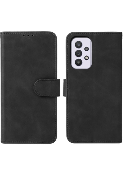 Pu Deri+Tpu Cilt Touch Hisset Stand Samsung Galaxy A33 5g-Black Için Cüzdan Telefon Kapak Kılıfı (Yurt Dışından)