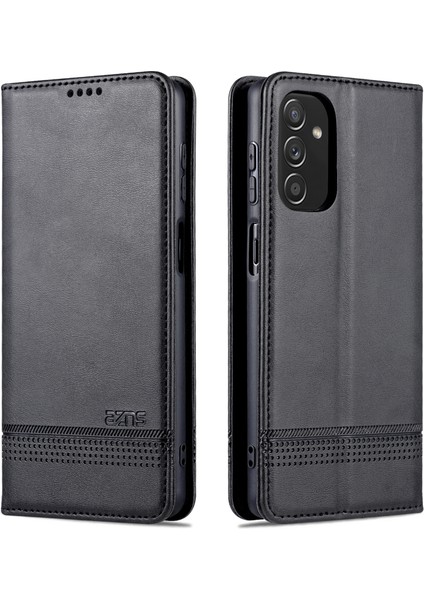 Manyetik Absorpsiyon Pu Deri Flip Kapak Stand Samsung Galaxy M52 5g-Black Için Tam Koruma Cüzdan Telefon Kılıfı (Yurt Dışından)