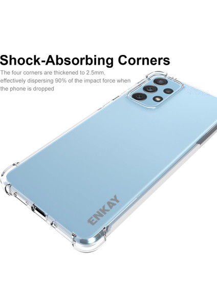 Kalınlaştırılmış Dört Köşe Kayma Önleyici Yan Şerit Şeffaf Tpu Kasa Koruyucu Telefon Kapağı Samsung Galaxy A73 (Yurt Dışından) fiyatları