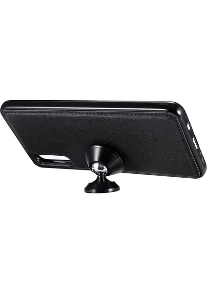 Samsung Galaxy A50/A50S/A30'LAR Için Söndürülebilir 2'si 1'ör Kılıf Pu Deri Deri Stand Cüzdan Kapağı Strap-Black (Yurt Dışından)