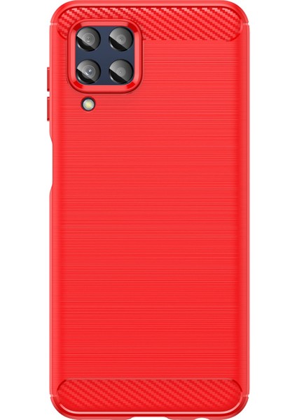 Samsung Galaxy Için M33 5g (Global Versiyon)/(Hindistan Sürümü) Cep Telefonu Kapağı Karbon Fiber Doku Fırçalanmış Yüzey 1.8mm Tpu Akıllı Telefon Kasası Kırmızısı (Yurt Dışından) fiyatları