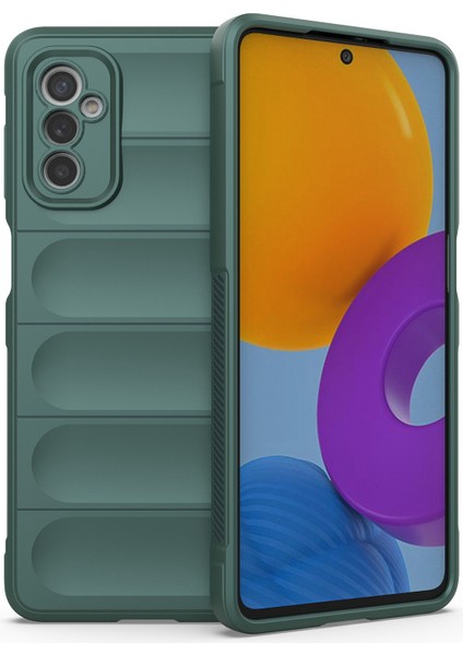 Samsung Galaxy M52 Için 5g Tpu Şok Geçirmez Anti-Slip Phone Kılıfı Kesin Kesim Kamera Koruma Guardian-Yeşil (Yurt Dışından)