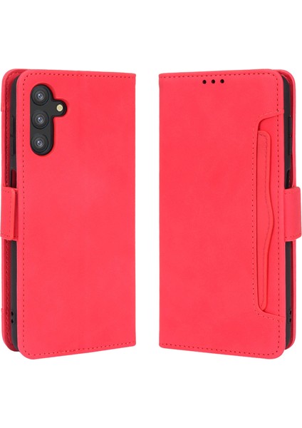 Manyetik Kapatma Flip Telefon Kılıfı Çoklu Kart Yuvası Tasarımı Pu Samsung Galaxy A13 5G/A04S 4g (164.7 x 76.7 x 9.1 Mm) Için (Yurt Dışından)